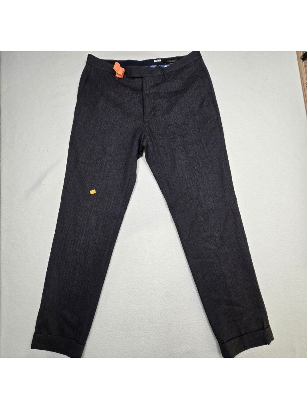 Banana Republic Mens 32x32 Slim Fit Wool Dress Pants Gray Herringbone